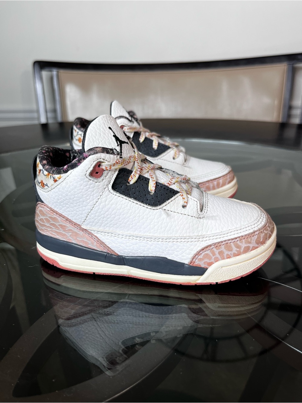 Nike Air Jordan 3 Retro Shoes Toddler Vintage Floral Toddler Sz 10C